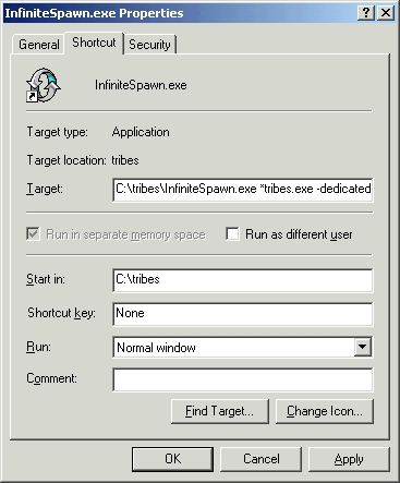 Properties of infinitispawn.exe
